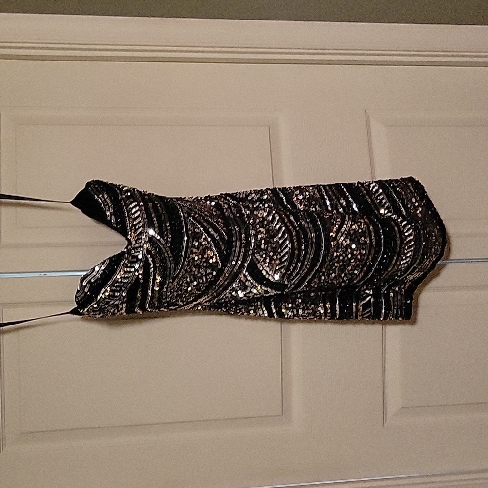 Scala Strapless Sequin dress